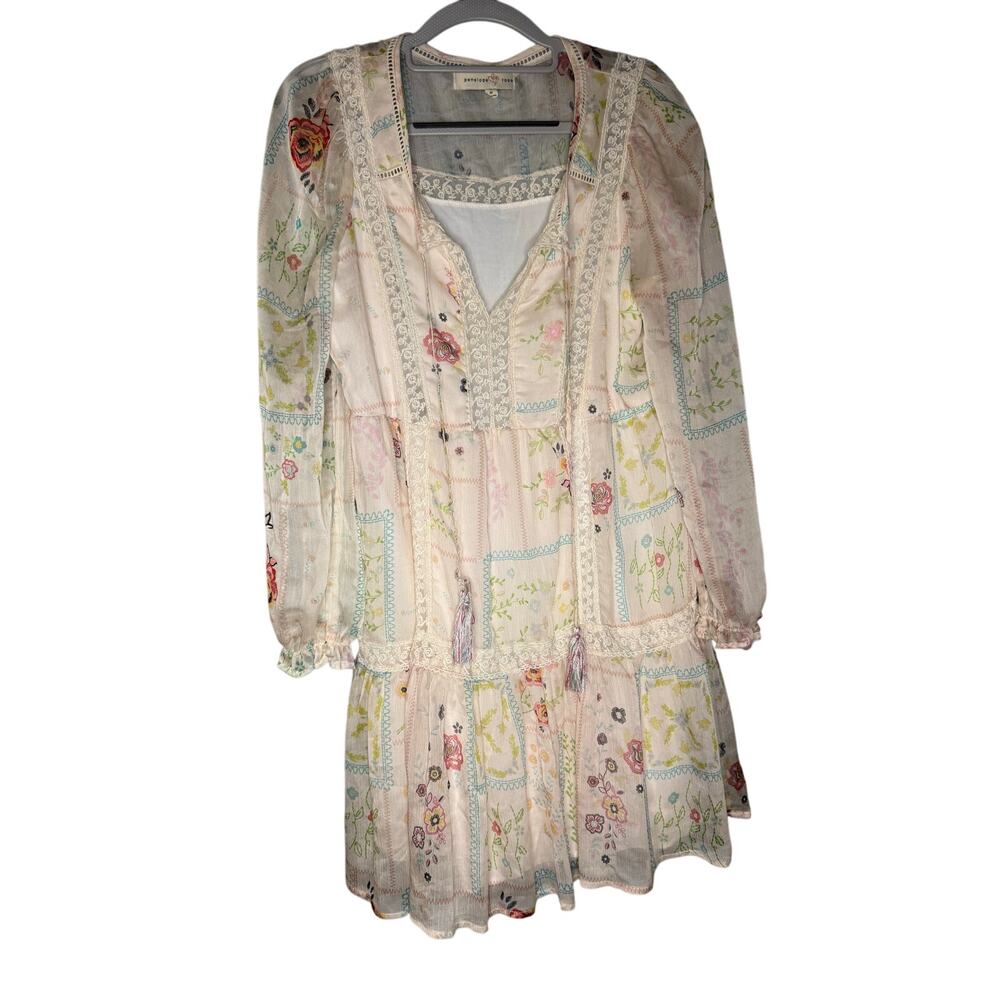 Penelopeβ Rose floral print tiered mini dress fairycore